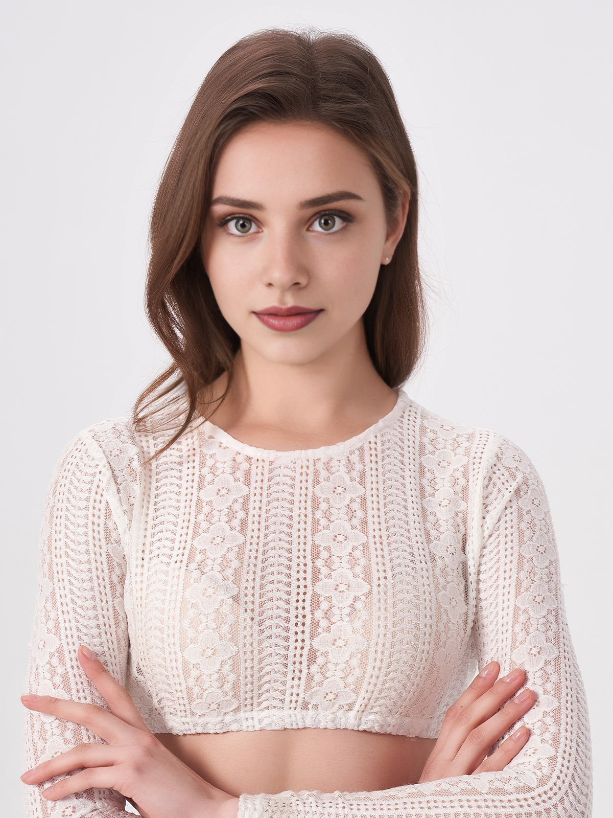 Dirndl Bluse in Weiß