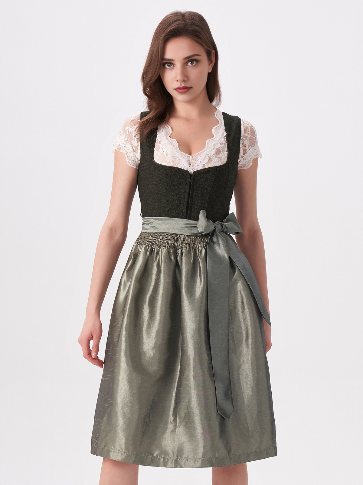 Dirndl Smaragdgrün Samt