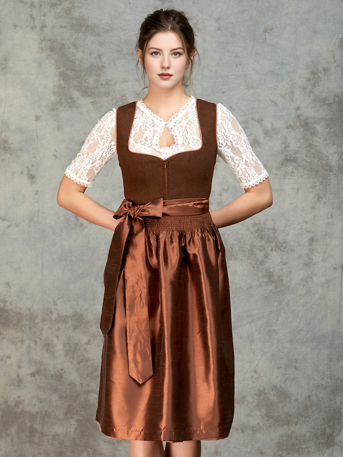 Ja Mei Dirndl in Braun