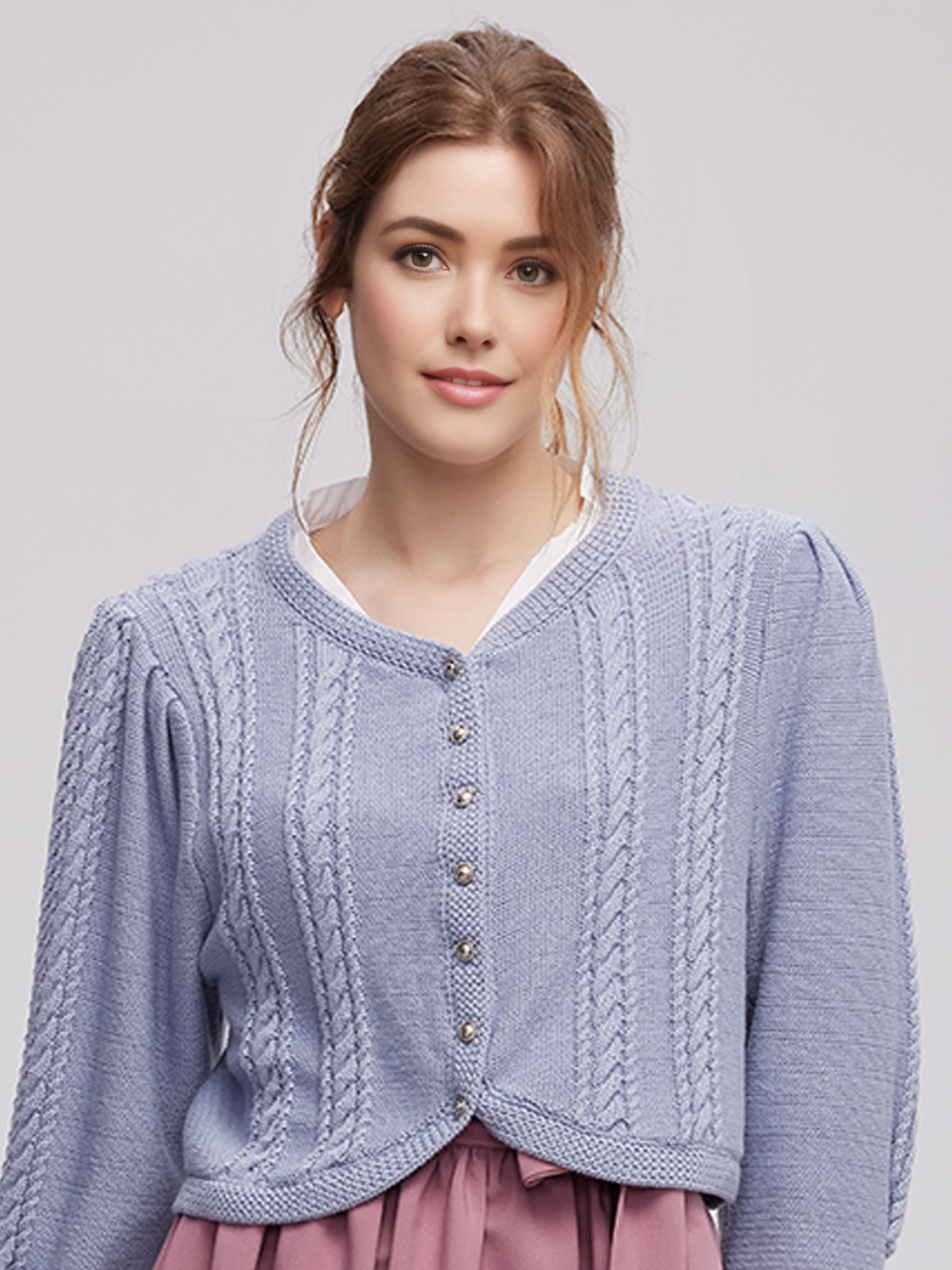 Dirndl mit Bluse in Blau