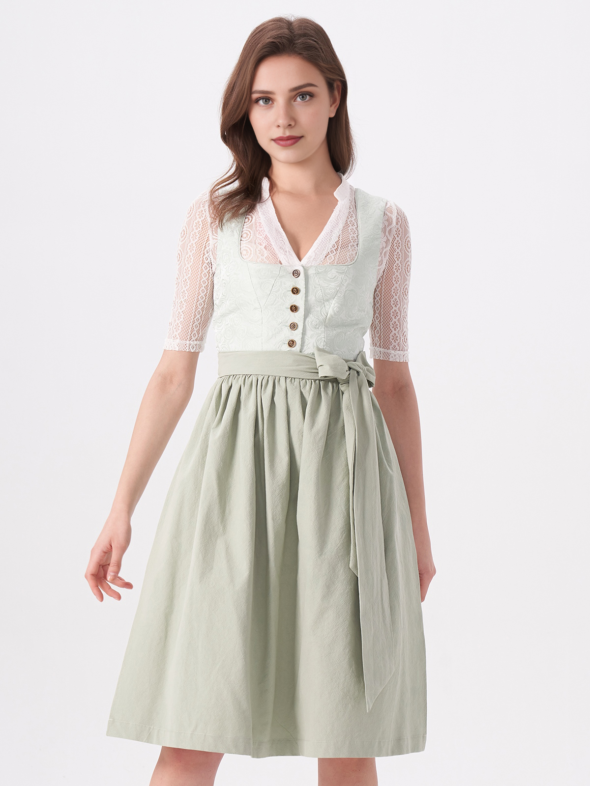 Dirndl in Grün mit perfekter Länge